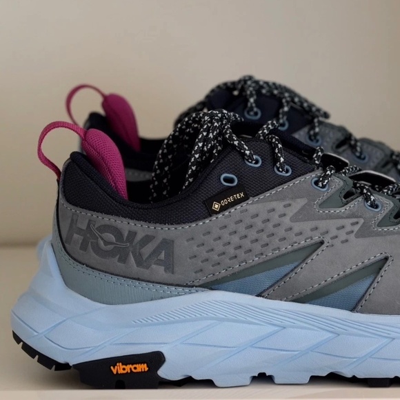 Hoka One One Anacapa Low GTX Gore-Tex Blue Hiking Shoe Women US 7.5 - Picture 1 of 5